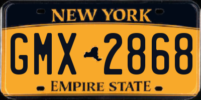 NY license plate GMX2868