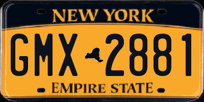 NY license plate GMX2881