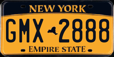 NY license plate GMX2888