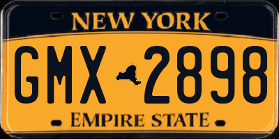 NY license plate GMX2898