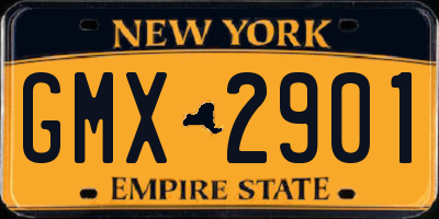 NY license plate GMX2901