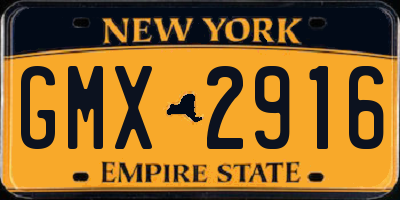 NY license plate GMX2916