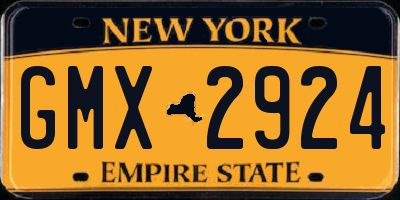 NY license plate GMX2924