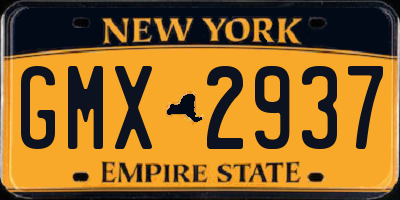 NY license plate GMX2937