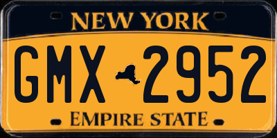 NY license plate GMX2952