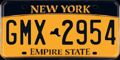 NY license plate GMX2954