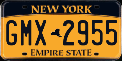 NY license plate GMX2955