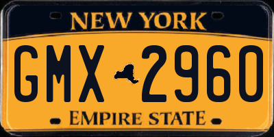 NY license plate GMX2960