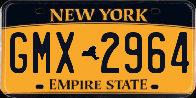 NY license plate GMX2964