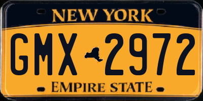 NY license plate GMX2972