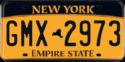 NY license plate GMX2973