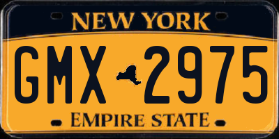 NY license plate GMX2975