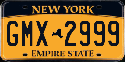 NY license plate GMX2999