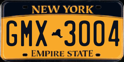 NY license plate GMX3004