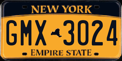 NY license plate GMX3024