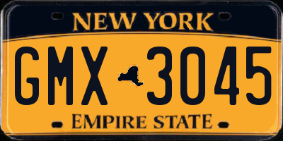 NY license plate GMX3045