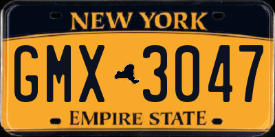 NY license plate GMX3047