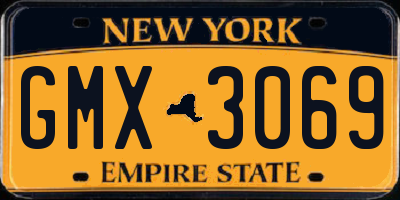 NY license plate GMX3069