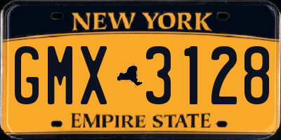 NY license plate GMX3128