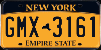 NY license plate GMX3161