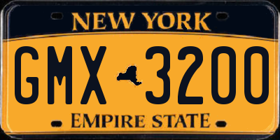 NY license plate GMX3200