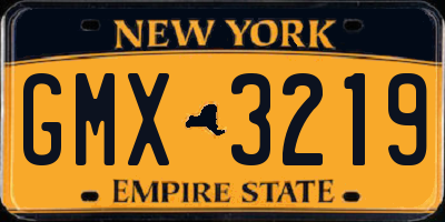 NY license plate GMX3219