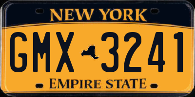 NY license plate GMX3241