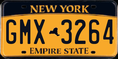 NY license plate GMX3264