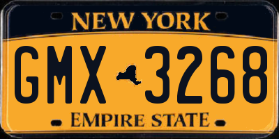 NY license plate GMX3268