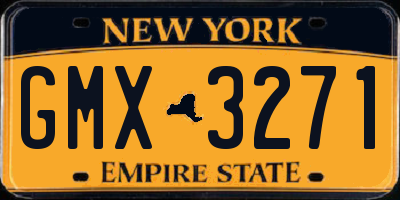 NY license plate GMX3271