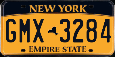 NY license plate GMX3284