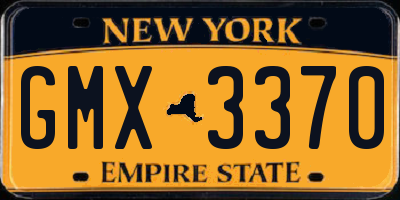 NY license plate GMX3370