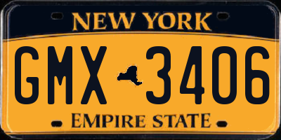 NY license plate GMX3406