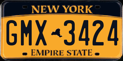 NY license plate GMX3424