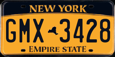 NY license plate GMX3428