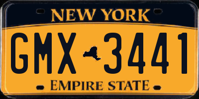 NY license plate GMX3441