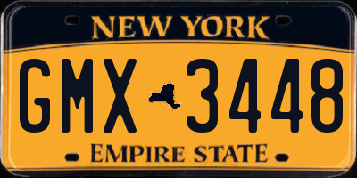 NY license plate GMX3448