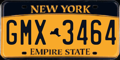 NY license plate GMX3464