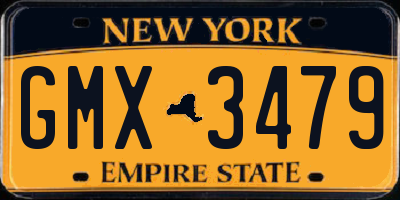 NY license plate GMX3479