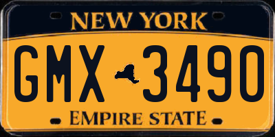 NY license plate GMX3490