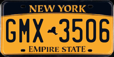 NY license plate GMX3506