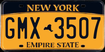 NY license plate GMX3507