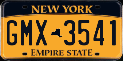 NY license plate GMX3541
