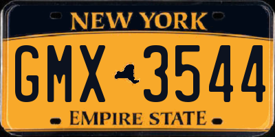 NY license plate GMX3544