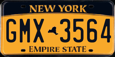 NY license plate GMX3564