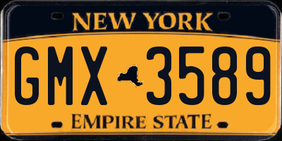 NY license plate GMX3589