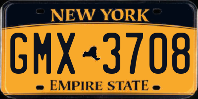 NY license plate GMX3708