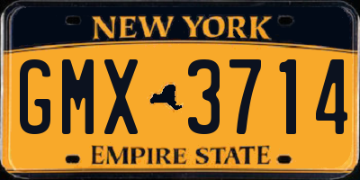 NY license plate GMX3714