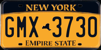 NY license plate GMX3730