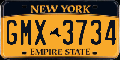 NY license plate GMX3734